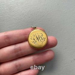 1910s Antique Gold Filled Japanese Gibson Girl Locket, F&B Pat Jewelry