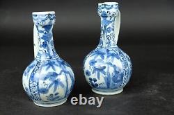 2 fine antique japanese Arita blue and white ewers circa 1700