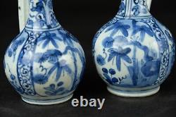 2 fine antique japanese Arita blue and white ewers circa 1700