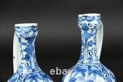 2 fine antique japanese Arita blue and white ewers circa 1700