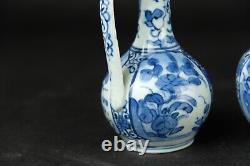 2 fine antique japanese Arita blue and white ewers circa 1700