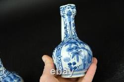 2 fine antique japanese Arita blue and white ewers circa 1700