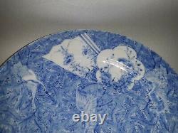 6 Fine Antique Japanese Blue and White Porcelain Dishes Signed
