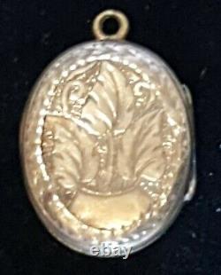 9 carat solid gold vintage Victorian antique oval locket pendant head