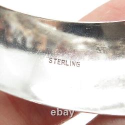 925 Sterling Silver Antique Kanji Japanese Engraved Cuff Bracelet 6.75