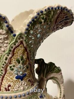 A 19th C Decorative Japanese Meiji Period Enamelled Satsuma Vase Fine Art