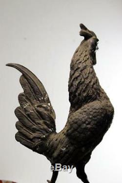 A Fine 19th Century Japanese Meiji Period Bronze Figure Rooster