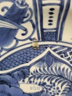 A Fine Japanese 17thC Edo Period Blue and White Dish, Hand Painted