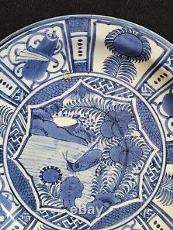 A Fine Japanese 17thC Edo Period Blue and White Dish, Hand Painted