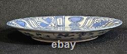 A Fine Japanese 17thC Edo Period Blue and White Dish, Hand Painted