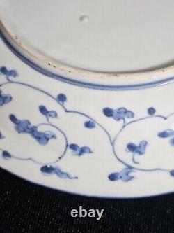 A Fine Japanese 17thC Edo Period Blue and White Dish, Hand Painted