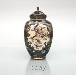 A Fine Japanese Cloisonne Enamel Vase and Cover. Meiji Era