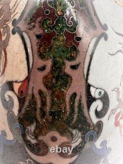 A Fine Japanese Cloisonne Enamel Vase and Cover. Meiji Era