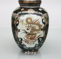 A Fine Japanese Cloisonne Enamel Vase and Cover. Meiji Era