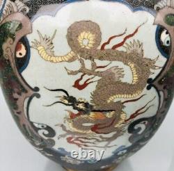 A Fine Japanese Cloisonne Enamel Vase and Cover. Meiji Era