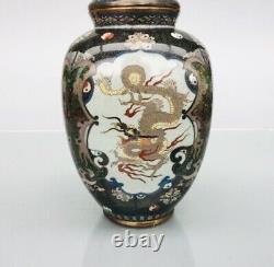 A Fine Japanese Cloisonne Enamel Vase and Cover. Meiji Era