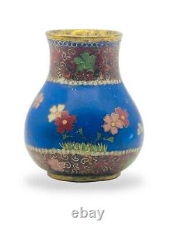 A Fine Japanese Cloisonne Enamel Vase in style of early Namikawa Yasuyuki