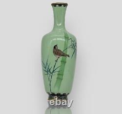 A Fine Japanese Cloisonne Enamel Wire &Wireless Vase attributed to Ando