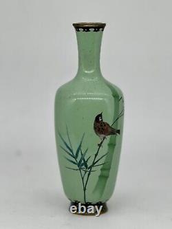 A Fine Japanese Cloisonne Enamel Wire &Wireless Vase attributed to Ando