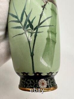 A Fine Japanese Cloisonne Enamel Wire &Wireless Vase attributed to Ando