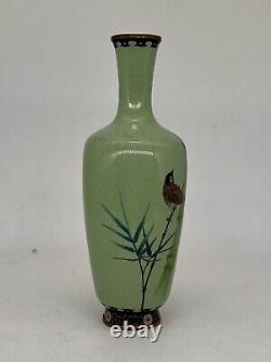 A Fine Japanese Cloisonne Enamel Wire &Wireless Vase attributed to Ando