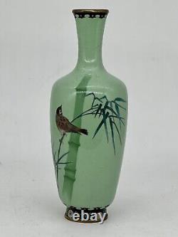 A Fine Japanese Cloisonne Enamel Wire &Wireless Vase attributed to Ando