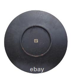 A Fine Japanese Komai Inlaid-Iron Plate