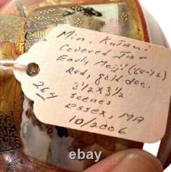A Fine Miniature 3.5 Satsuma Early Meiji Covered Jar 1868/1912 Signed