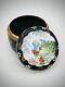 A Fine Unusual Antique Japanese Cloisonne Enamel Kogo Box and Cover By Inaba