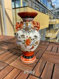 A Fine and Large Japanese Meiji (1868-1912) Kutani Centerpiece Porcelain Vase