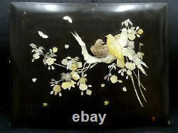 Antike japanische Tafel / very fine antique Japanese Pigeon Shibayama Meiji 19th