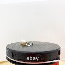 Antique 14k white gold 7mm Japanese Akoya pearl non pierced screw back earrings