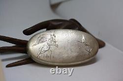 Antique 1900's Japanese 950 Sterling Silver 4 Vintage Trinket Snuff Bonbon Box