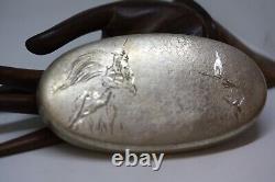 Antique 1900's Japanese 950 Sterling Silver 4 Vintage Trinket Snuff Bonbon Box