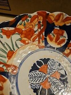 Antique 8.5 Japanese Imari Hand Painted Porcelain Bowl