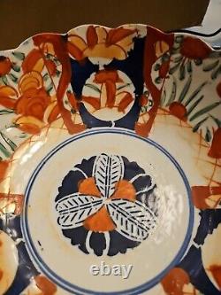 Antique 8.5 Japanese Imari Hand Painted Porcelain Bowl