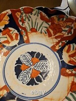 Antique 8.5 Japanese Imari Hand Painted Porcelain Bowl