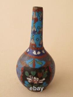 Antique Chinese Cloisonne Small Vase & Fine Japanese Koro - Incense Burner