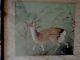 Antique Chinese Japanese Finely Embroidered Silk Tapestry Deer