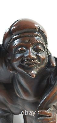 Antique FINE Metal Casting Japanese Statue/Sculpture Daikokuten Seven Lucky Gods