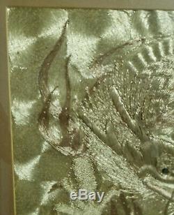 Antique Fine Chinese Japanese Embroidered Silk Dragon Fukusa Robe Panel