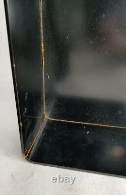 Antique Fine Japanese Black Lacquer Document Box As Is