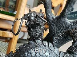 Antique Fine Japanese Bronze Dragon Sculpture Statue Meiji-period (1868-1912)