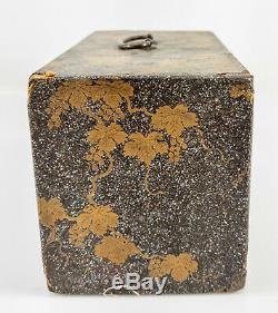 Antique Fine Japanese Gold Lacquer Kodansu Incense Box Meiji Period 19th Century