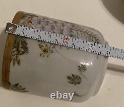 Antique Fine Paper Thin Translucent Japanese Porcelain Floral Cup & Saucer