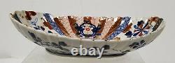 Antique Fine Signed Japanese Chinese Imari Scalloped Lobed Bowl As Is