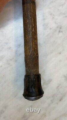 Antique Finely Carved Japanese Bamboo Dual Samurai Walking Stick / Cane