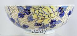 Antique Finely Painted Japanese Arita Fukagawa Porcelain Bowl Phoenix Butterfly