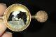 Antique Gold Essex crystal, japanese Chin/King Charles Spaniel Dog Brooch Pin
