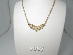 Antique Gold Pearl Necklace Japanese Akoya Pearl 14K Solid Gold 16.5 June N037